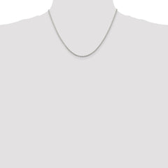 Sterling Silver Rhodium-plated 2.25mm Cable Chain - 4