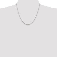 Sterling Silver Rhodium-plated 2.25mm Cable Chain - 3