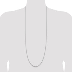 Sterling Silver Rhodium-plated 2.25mm Cable Chain