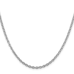 Sterling Silver Rhodium-plated 2.75mm Cable Chain - 2