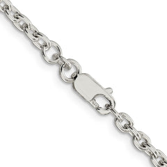 Sterling Silver 3.5mm Cable Chain - 10