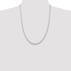Sterling Silver Rhodium-plated 3.5mm Cable Chain - 2