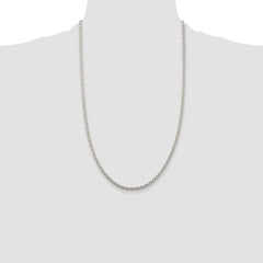 Sterling Silver Rhodium-plated 3.5mm Cable Chain - 3