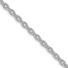 Sterling Silver Rhodium-plated 3.5mm Cable Chain - 2