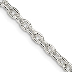 Sterling Silver 3.5mm Cable Chain - 11