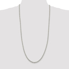 Sterling Silver Rhodium-plated 4.5mm Cable Chain - 3