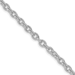 Sterling Silver Rhodium-plated 4.5mm Cable Chain - 2