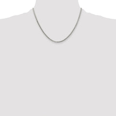 Sterling Silver Rhodium-plated Polished 2.9mm Domed Curb Chain - 6