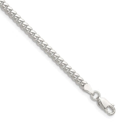 Sterling Silver Polished 3.4mm Domed Curb Chain - 7