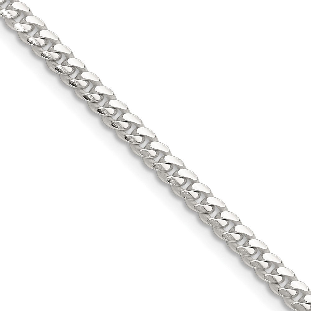 Sterling Silver Polished 3.4mm Domed Curb Chain - 5