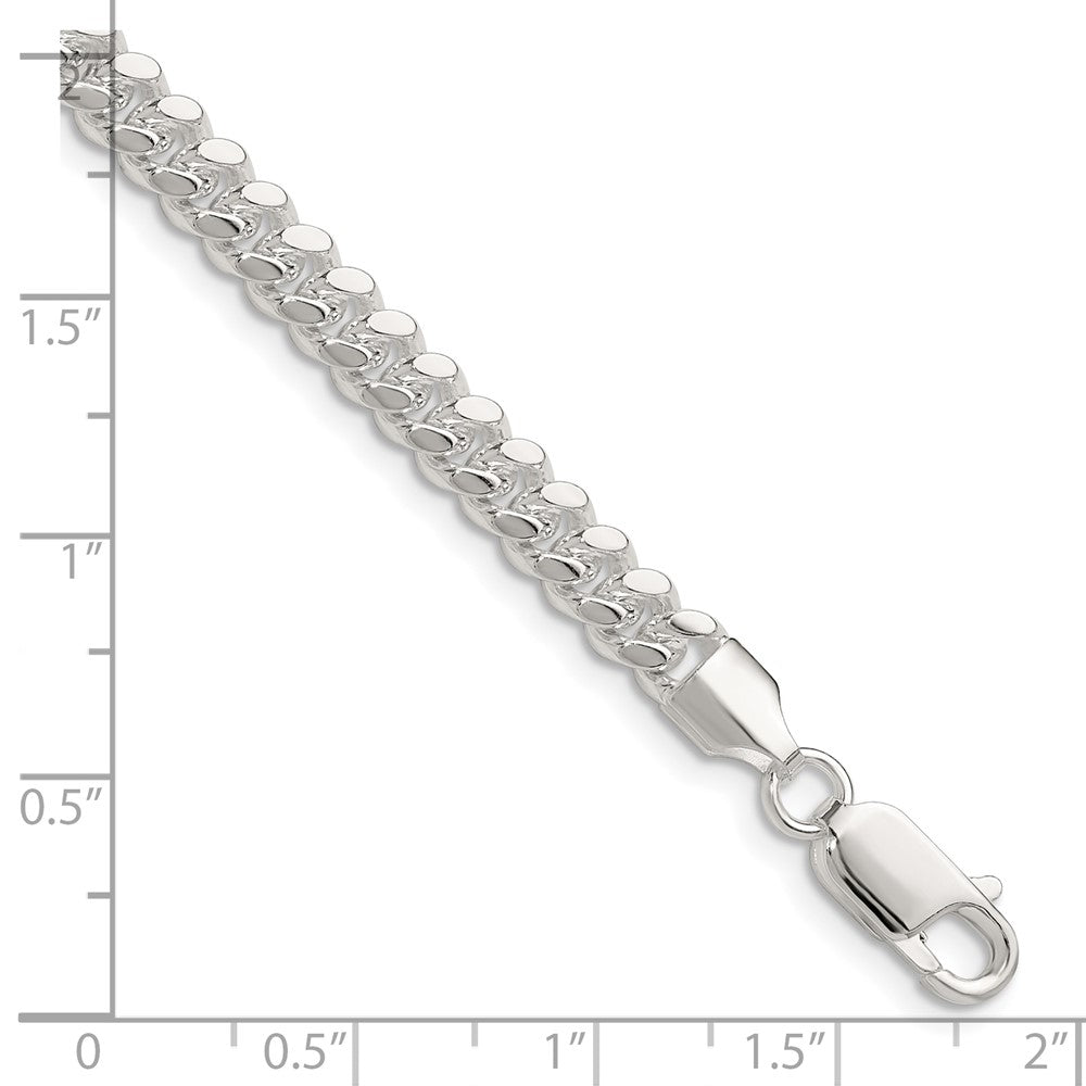 Sterling Silver Polished 5.7mm Domed Curb Chain