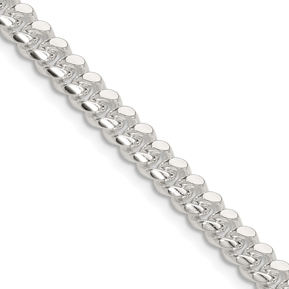 Sterling Silver Polished 5.7mm Domed Curb Chain - 5