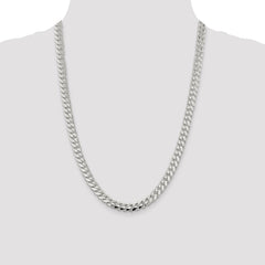 Sterling Silver 7.8mm Polished Domed Curb Chain - 2