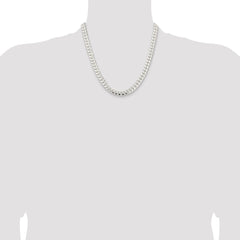Sterling Silver 9mm Polished Domed Curb Chain - 2