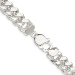 Sterling Silver 10.7mm Polished Domed Curb Chain - 4