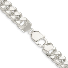 Sterling Silver Rhodium-plated 10.7mm Polished Domed Curb Chain - 2