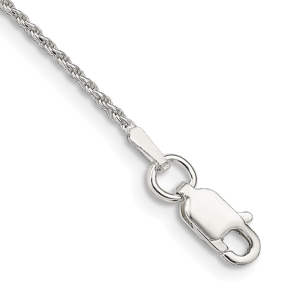 Sterling Silver 1.2mm Diamond-cut Rope Chain - 10