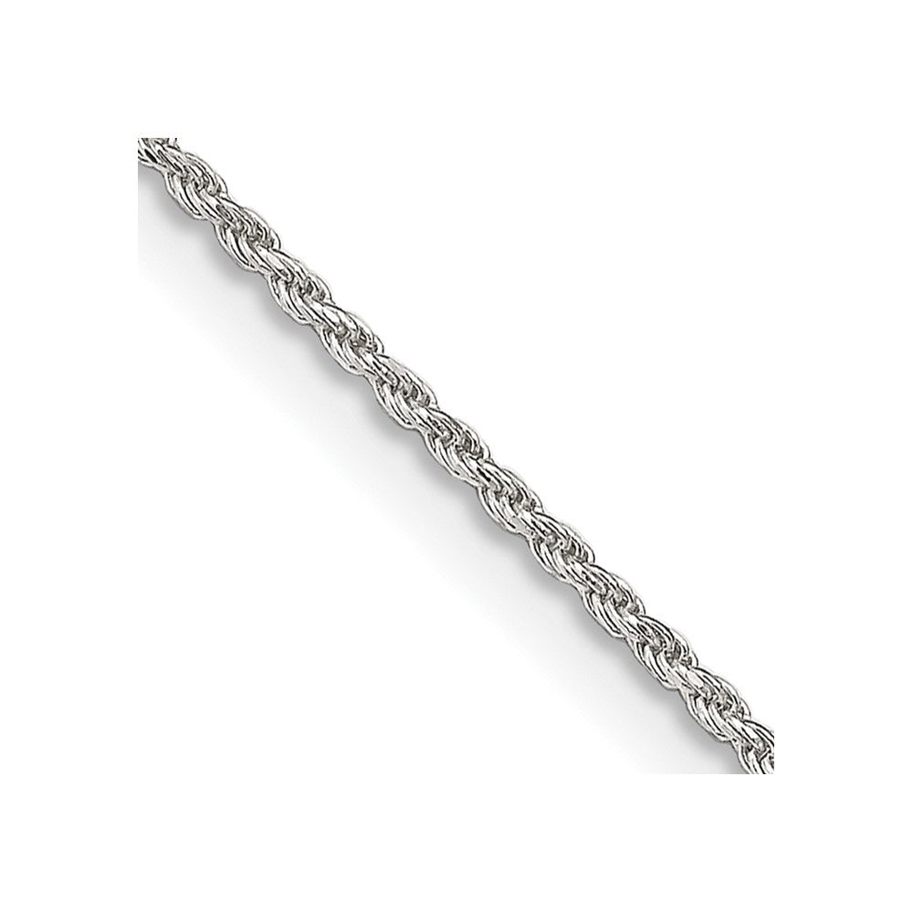 Sterling Silver 1.2mm Diamond-cut Rope Chain - 9