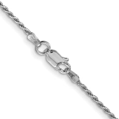 Sterling Silver Rhodium-plated 1.5mm Diamond-cut Rope Chain - 11
