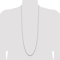Sterling Silver Rhodium-plated 1.5mm Diamond-cut Rope Chain - 4