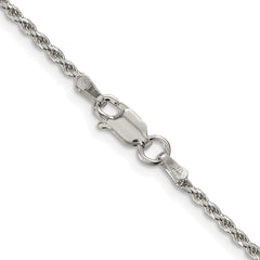 Sterling Silver 1.7mm Diamond-cut Rope Chain - 10