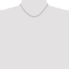 Sterling Silver 1.7mm Diamond-cut Rope Chain - 7