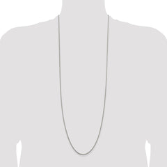 Sterling Silver Rhodium-plated 1.7mm Diamond-cut Rope Chain - 9