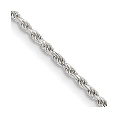 Sterling Silver 1.7mm Diamond-cut Rope Chain - 10