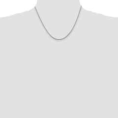 Sterling Silver 1.85mm Diamond-cut Rope Chain w/2in ext.