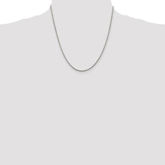 Sterling Silver 1.85mm Diamond-cut Rope Chain - 6