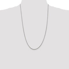 Sterling Silver 1.85mm Diamond-cut Rope Chain - 7