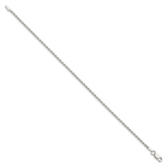 Sterling Silver 1.85mm Diamond-cut Rope Chain Anklet - 2