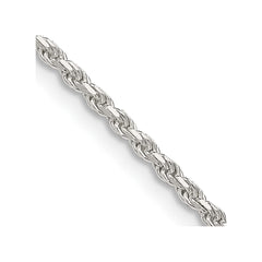 Sterling Silver 1.85mm Diamond-cut Rope Chain - 11