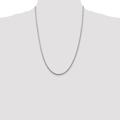 Sterling Silver 2.25mm Diamond-cut Rope Chain - 4