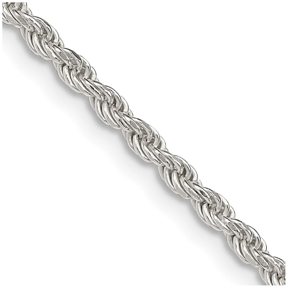 Sterling Silver 2.25mm Diamond-cut Rope Chain - 3
