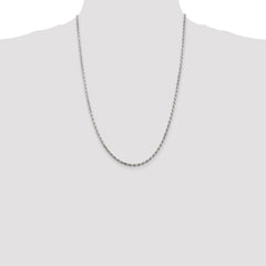 Sterling Silver 2.5mm Diamond-cut Rope Chain - 3