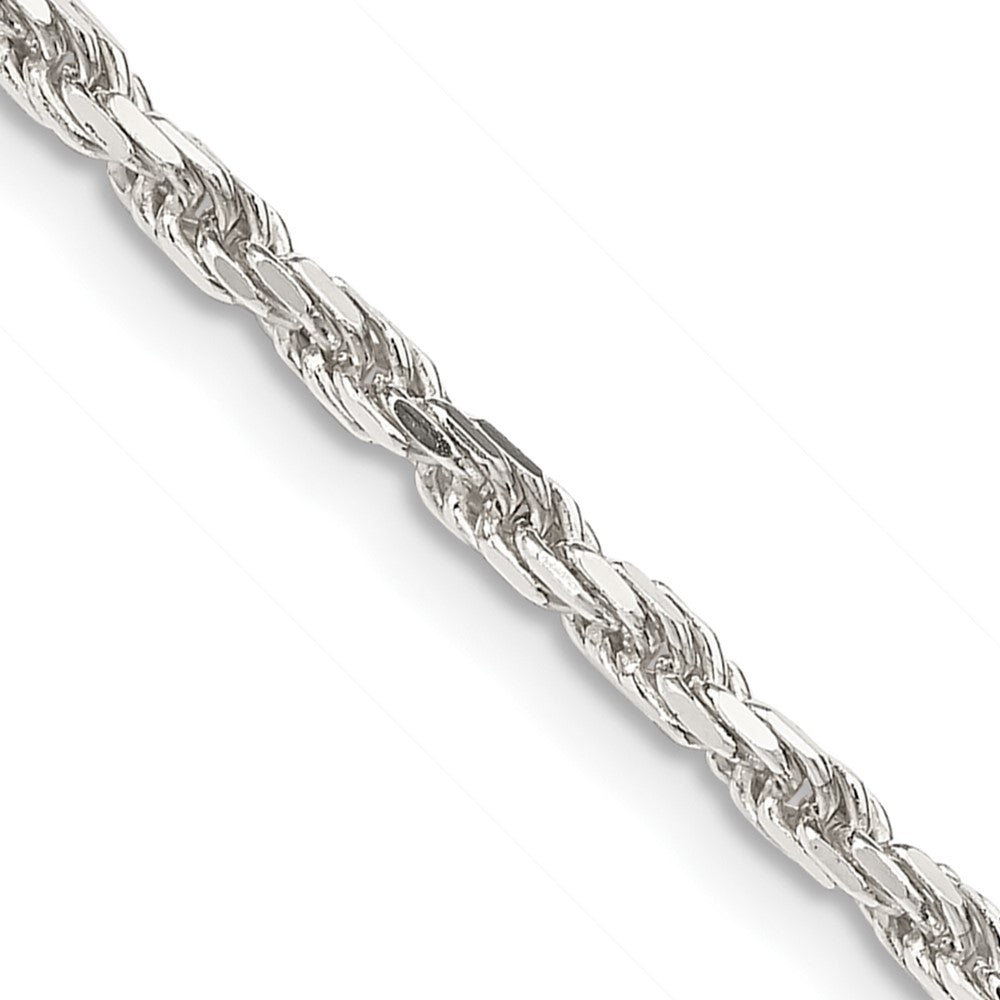 Sterling Silver 2.5mm Diamond-cut Rope Chain - 3