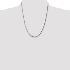 Sterling Silver 3.2mm Diamond-cut Rope Chain - 2