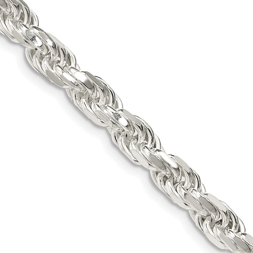 Sterling Silver 5.75mm Diamond-cut Rope Chain - 2