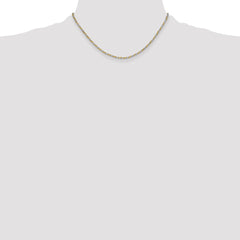 Sterling Silver And Vermeil 2.5mm Diamond-cut Rope Chain - 6
