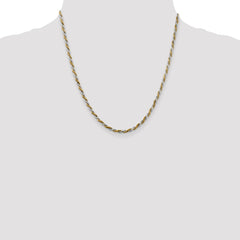 Sterling Silver And Vermeil 2.5mm Diamond-cut Rope Chain - 8