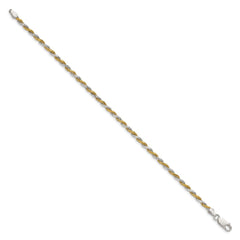 Sterling Silver And Vermeil 2.5mm Diamond-cut Rope Chain - 3