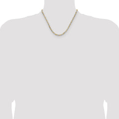 Sterling Silver And Vermeil 3.5mm Diamond-cut Rope Chain - 8