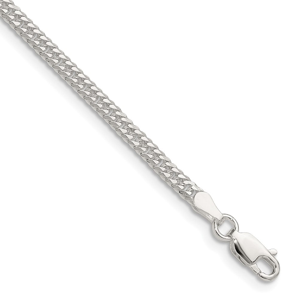 Sterling Silver Polished 3.0mm Double Diamond-cut Curb Chain - 6