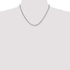 Sterling Silver Rhodium-plated 3.0mm Double Diamond-cut Curb Chain - 2