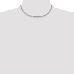 Sterling Silver Polished 3.9mm Double Diamond-cut Curb Chain - 3