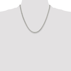 Sterling Silver Polished 3.9mm Double Diamond-cut Curb Chain - 5