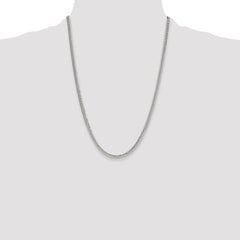 Sterling Silver Polished 3.9mm Double Diamond-cut Curb Chain - 7