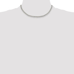 Sterling Silver Rhodium-plated 3.9mm Double Diamond-cut Curb Chain - 4