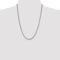 Sterling Silver Rhodium-plated 3.9mm Double Diamond-cut Curb Chain - 6